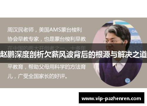 赵鹏深度剖析欠薪风波背后的根源与解决之道